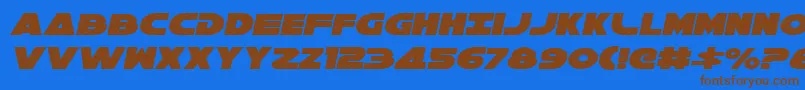 Galaxy1i Font – Brown Fonts on Blue Background