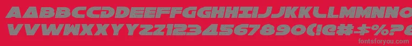 フォントGalaxy1i – 赤い背景に灰色の文字