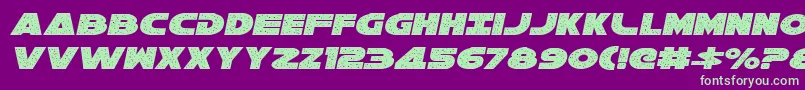 Galaxy1iフォントについての詳細 フォントGalaxy1i – 紫の背景に緑のフォント