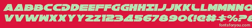Шрифт Galaxy1i – зелёные шрифты на красном фоне