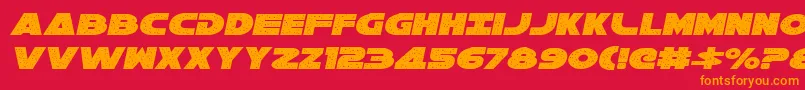 Galaxy1i Font – Orange Fonts on Red Background