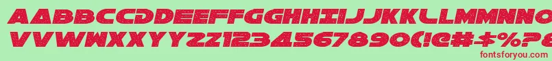 Galaxy1i Font – Red Fonts on Green Background