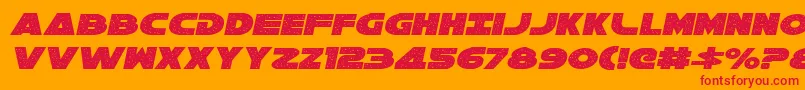 Galaxy1i Font – Red Fonts on Orange Background