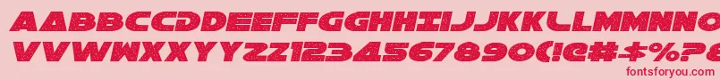 Fonte Galaxy1i – fontes vermelhas em um fundo rosa