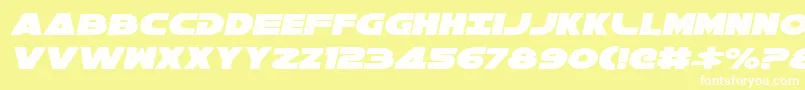 フォントGalaxy1i – 黄色い背景に白い文字