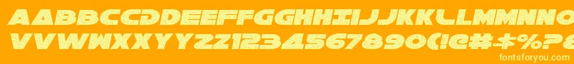 フォントGalaxy1i – オレンジの背景に黄色の文字