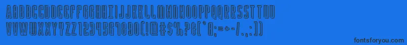 Yfilesengarve Font – Black Fonts on Blue Background