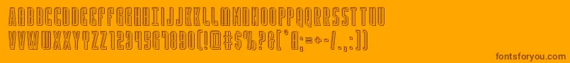 Yfilesengarve Font – Brown Fonts on Orange Background