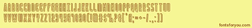 Yfilesengarve Font – Brown Fonts on Yellow Background