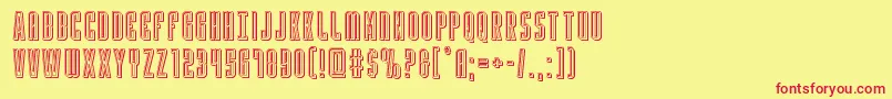 Yfilesengarve Font – Red Fonts on Yellow Background