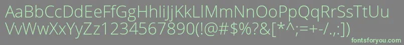 Opensans Light-fontti – vihreät fontit harmaalla taustalla