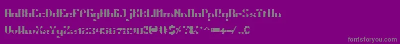 Czcionka Techsquisite – szare czcionki na fioletowym tle