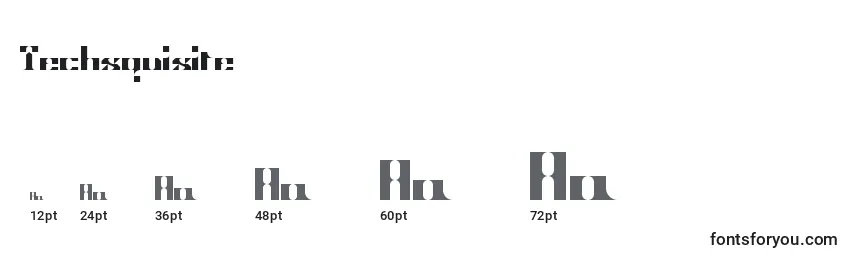 Techsquisite Font Sizes