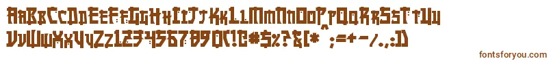 MangaBold-fontti – ruskeat fontit valkoisella taustalla