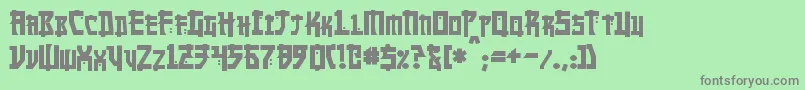 MangaBold Font – Gray Fonts on Green Background