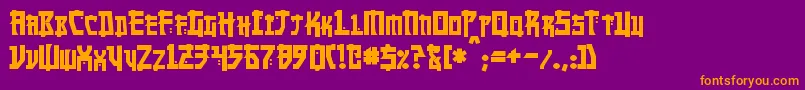 MangaBold Font – Orange Fonts on Purple Background