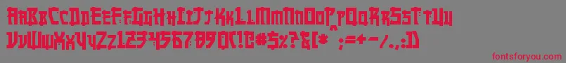 フォントMangaBold – 赤い文字の灰色の背景