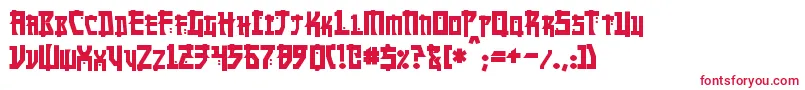 フォントMangaBold – 白い背景に赤い文字