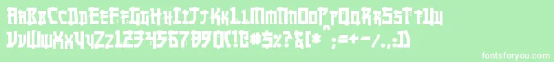 フォントMangaBold – 緑の背景に白い文字