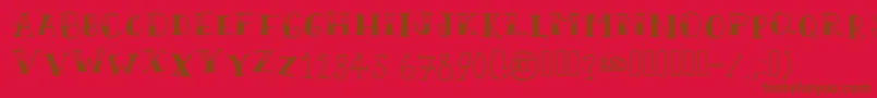 ScallywagRegular Font – Brown Fonts on Red Background