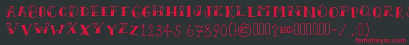 ScallywagRegular Font – Red Fonts on Black Background
