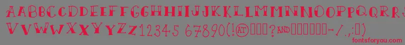 ScallywagRegular Font – Red Fonts on Gray Background