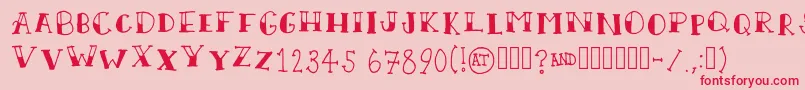 ScallywagRegular Font – Red Fonts on Pink Background
