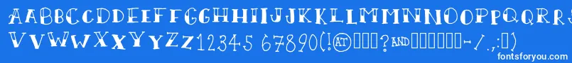 ScallywagRegular Font – White Fonts on Blue Background