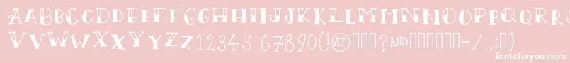 ScallywagRegular Font – White Fonts on Pink Background