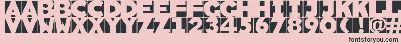 Sketchi-Schriftart – Schwarze Schriften auf rosa Hintergrund
