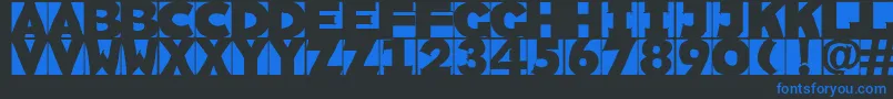 Sketchi Font – Blue Fonts on Black Background