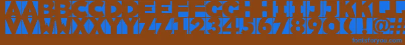 Fonte Sketchi – fontes azuis em um fundo marrom