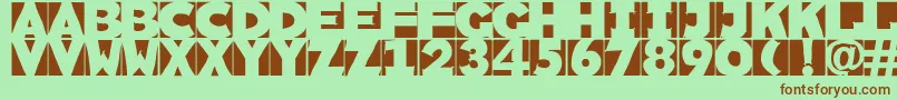 Sketchi Font – Brown Fonts on Green Background