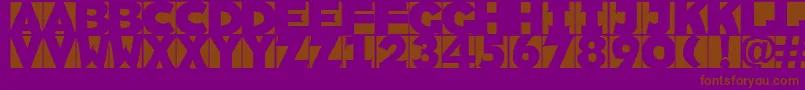 フォントSketchi – 紫色の背景に茶色のフォント