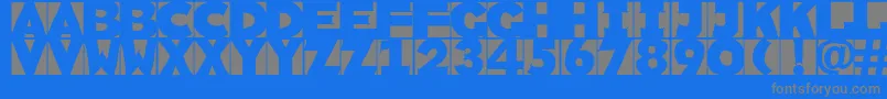 Sketchi-fontti – harmaat kirjasimet sinisellä taustalla