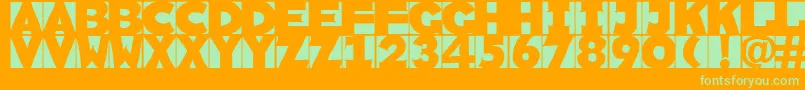 Sketchi Font – Green Fonts on Orange Background