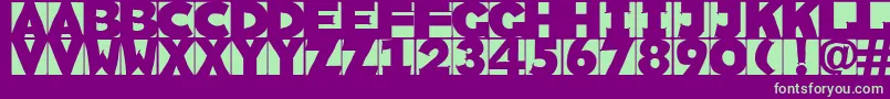 Sketchi Font – Green Fonts on Purple Background