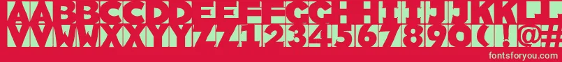 Sketchi Font – Green Fonts on Red Background