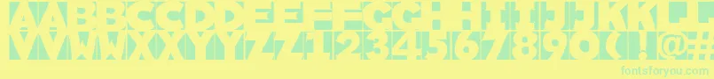 Sketchi Font – Green Fonts on Yellow Background