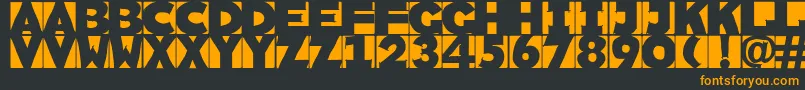 Sketchi Font – Orange Fonts on Black Background