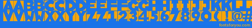Sketchi Font – Orange Fonts on Blue Background