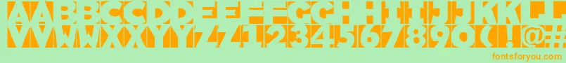 Sketchi Font – Orange Fonts on Green Background
