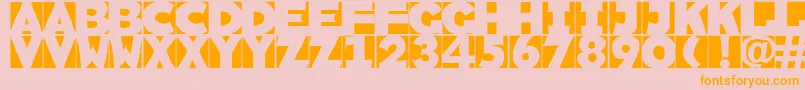 Sketchi Font – Orange Fonts on Pink Background