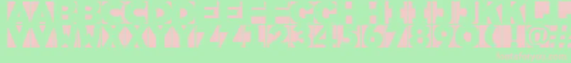 フォントSketchi – 緑の背景にピンクのフォント