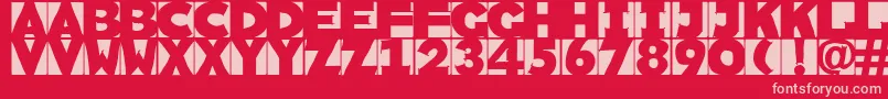 Sketchi-fontti – vaaleanpunaiset fontit punaisella taustalla