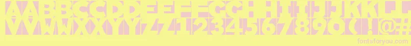 Sketchi-fontti – vaaleanpunaiset fontit keltaisella taustalla