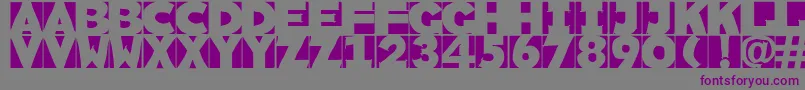 フォントSketchi – 紫色のフォント、灰色の背景