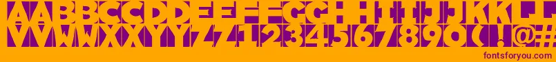 Sketchi Font – Purple Fonts on Orange Background
