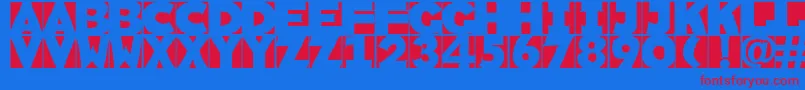 Więcej informacji o czcionce Sketchi Czcionka Sketchi – czerwone czcionki na niebieskim tle