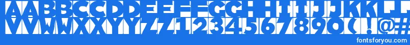 Sketchi Font – White Fonts on Blue Background